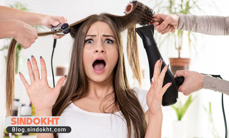 وزی مو به دلیل استفاده زیاد از سشوار و اتو مو