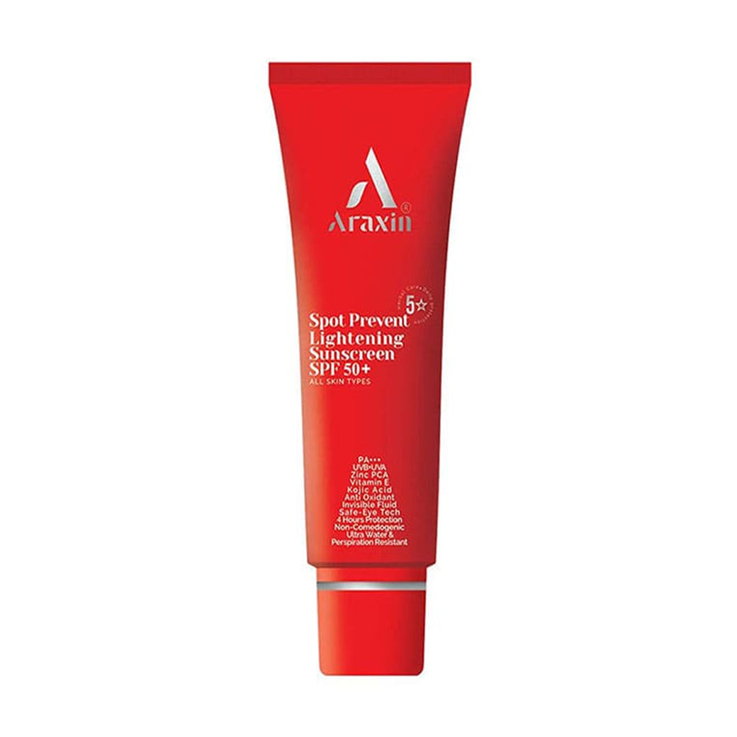 کرم ضد آفتاب آراکسین روشن کننده و ضد لک SPF50 حجم 50 میل
