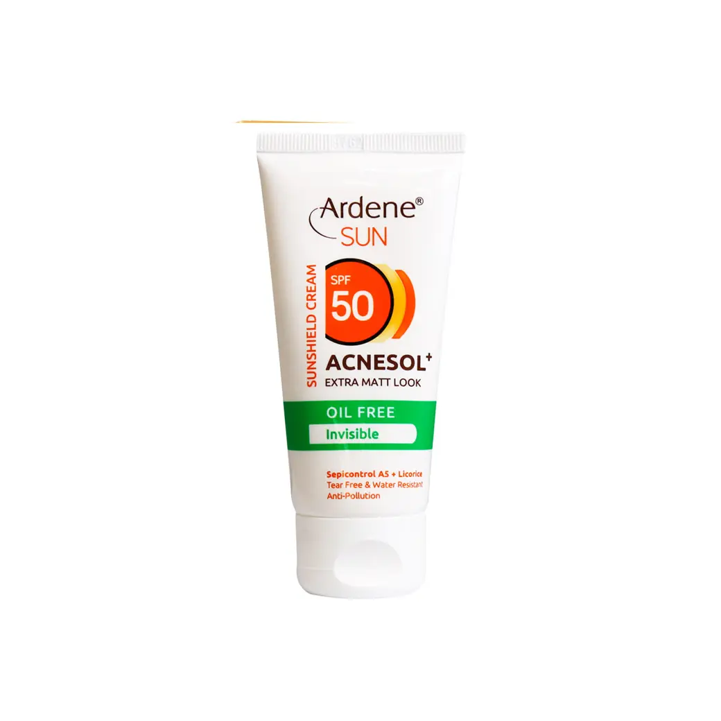 کرم ضد آفتاب آردن بی رنگ مدل Acnesol فاقد چربی SPF50 حجم 50 میل