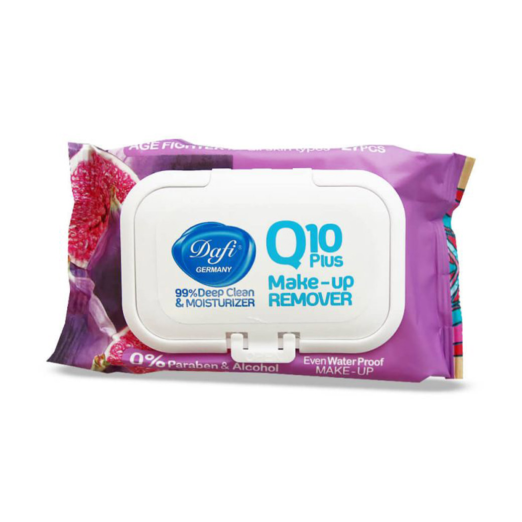 دستمال مرطوب دافی مدل Q10-AGE FIGHTER میوه ای بسته 50 عددی