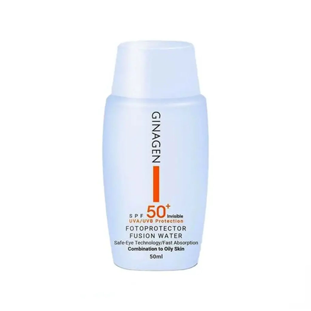 کرم ضد آفتاب ژیناژن بی رنگ مناسب پوست چرب و مختلط SPF50 حجم 50 میل