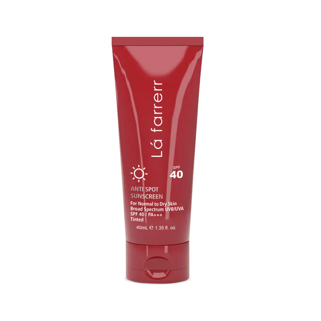 کرم ضد آفتاب و ضد لک رنگی لافارر مدل SPF40 مناسب پوست نرمال و خشک حجم 40 میل