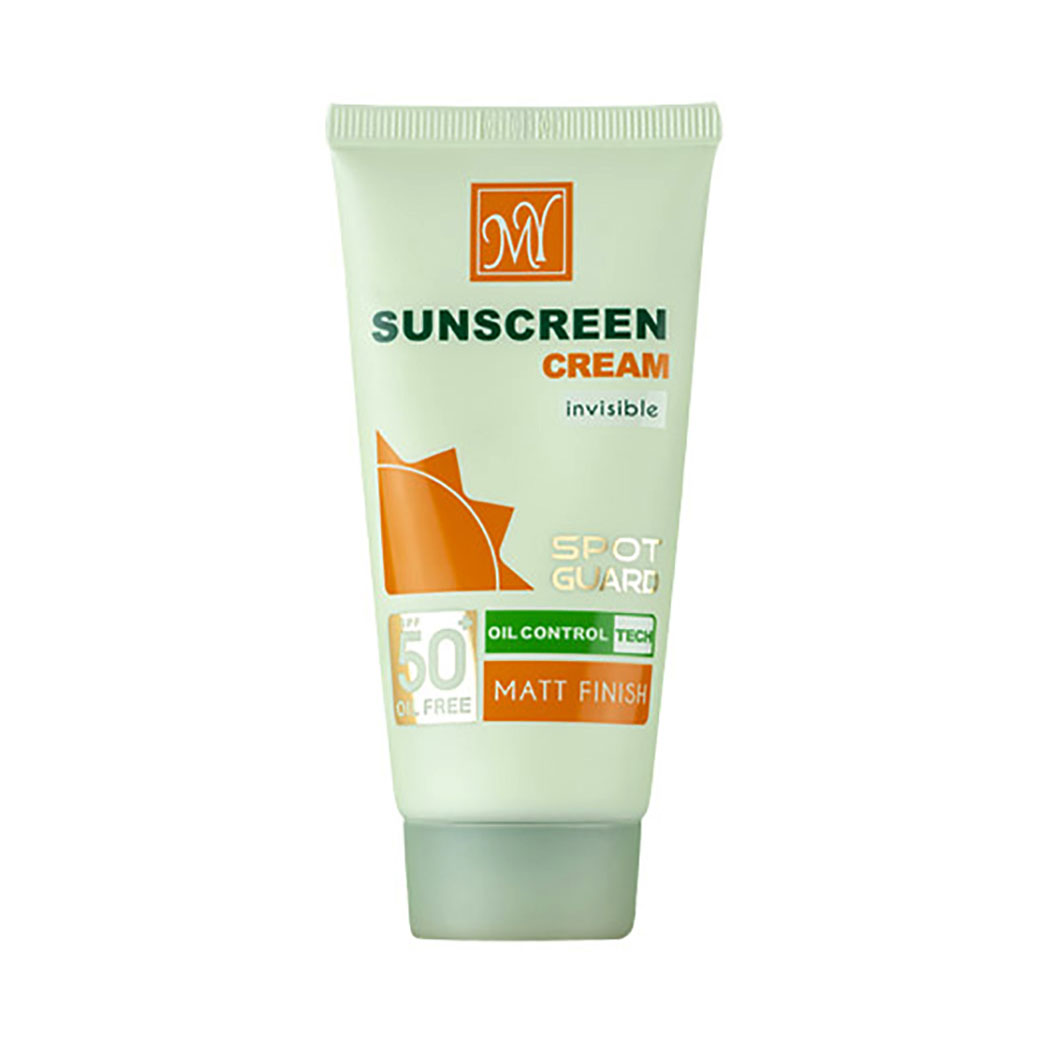 کرم ضد آفتاب مای مدل اسپات گارد مات بی رنگ فاقد چربی Spf50 حجم 50 میل