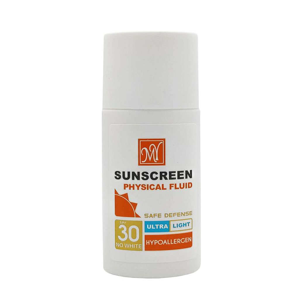 فلوئید ضد آفتاب مای بی رنگ مدل فیزیکال SPF30 حجم 50 میل