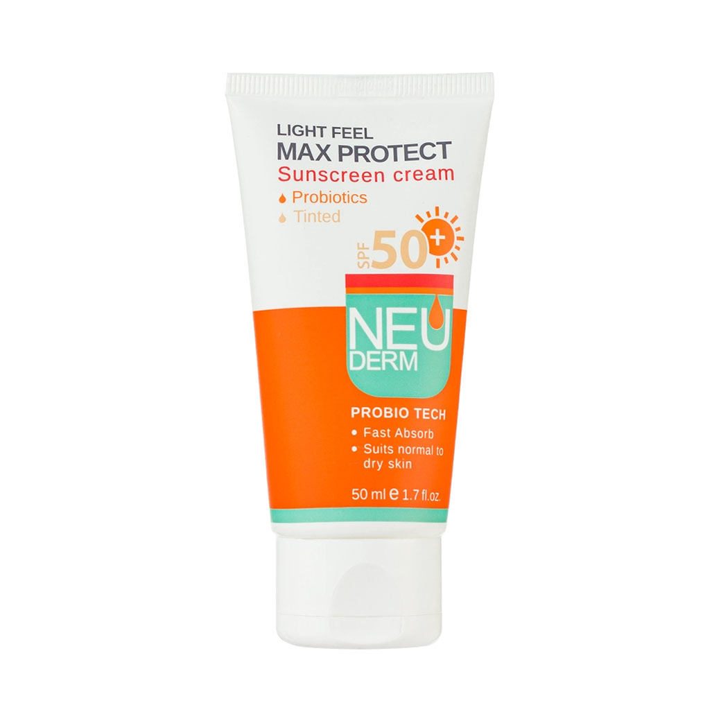 کرم ضد آفتاب نئودرم رنگی مدل Max Protect مناسب پوست خشک SPF50 حجم 50 میل