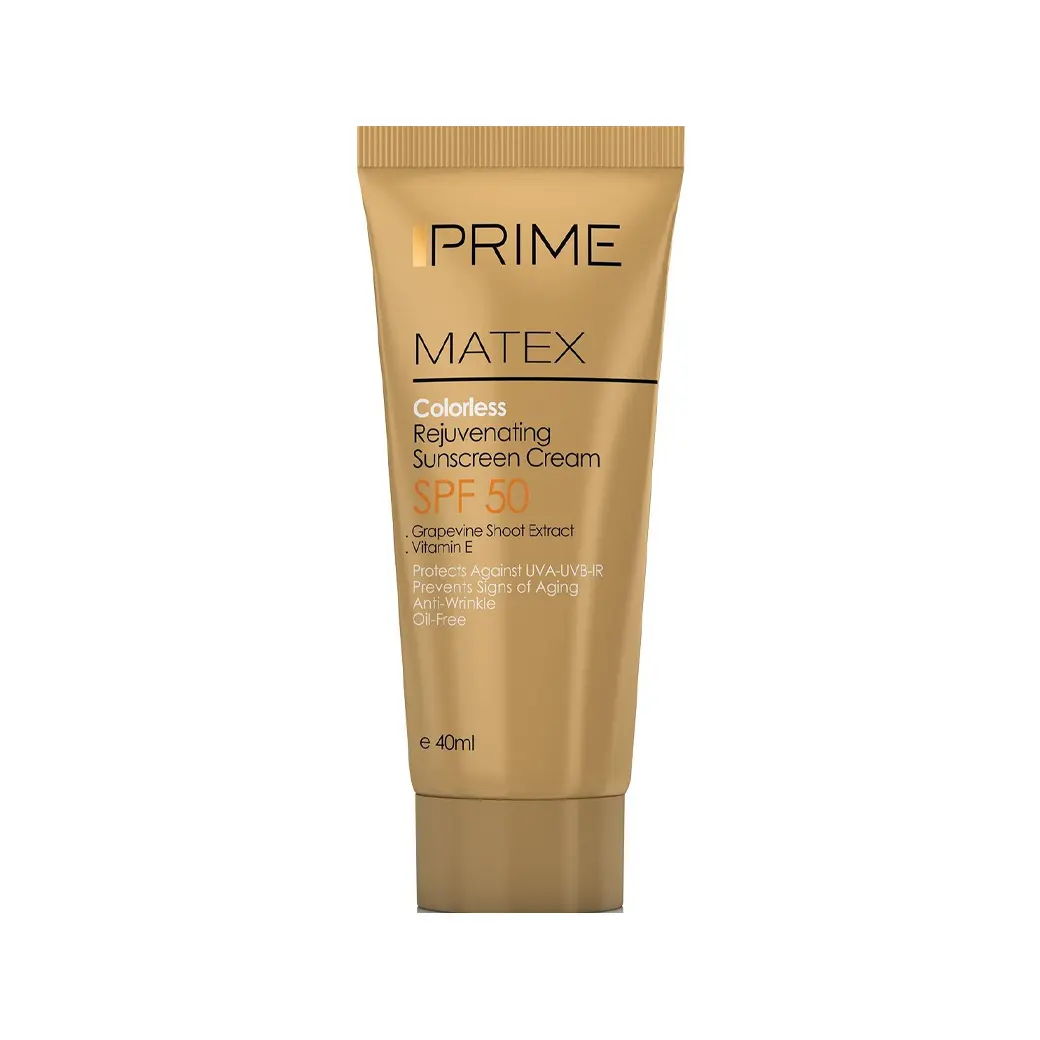 کرم ضد آفتاب پرایم رنگی جوان کننده مدل SPF50 Matex حجم 40 میل