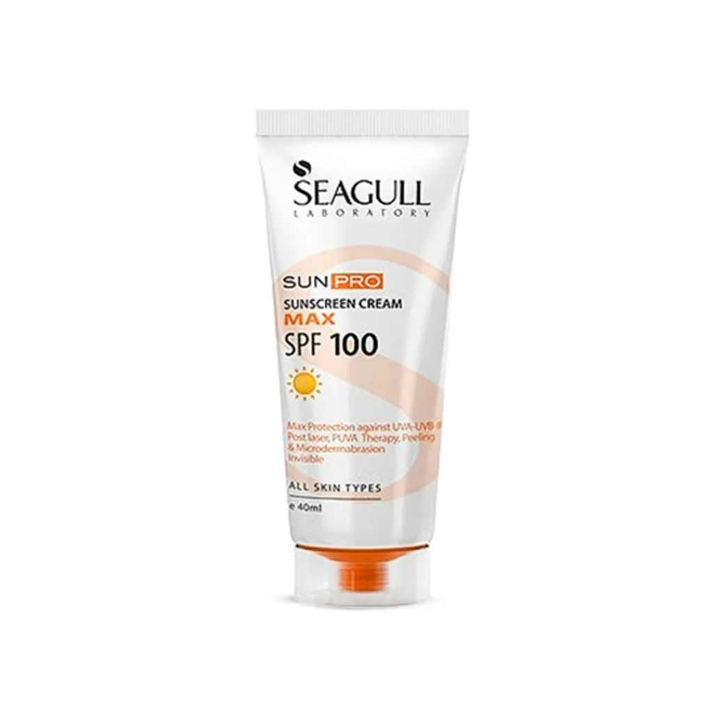 کرم ضد آفتاب سی گل بی رنگ SPF100 Max مناسب انواع پوست 50 میل