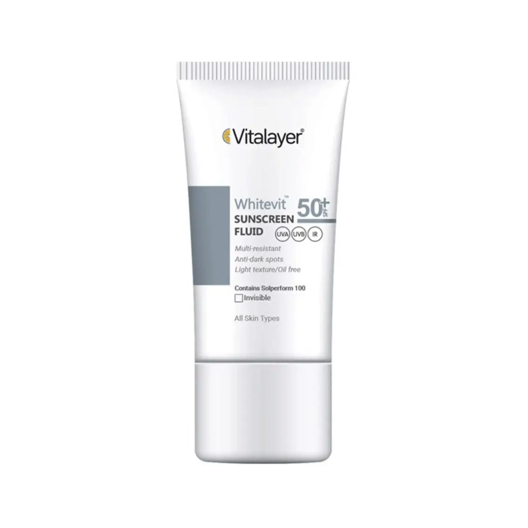 فلوئید ضد آفتاب وایت ویت ویتالیر بی رنگ SPF50 حجم 50 میل