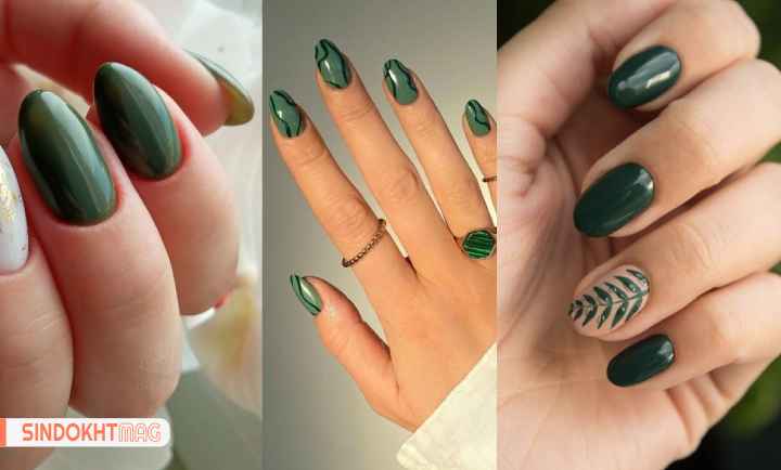 رنگ ناخن پاییزی برای پوست سبزه - سبز شکاری