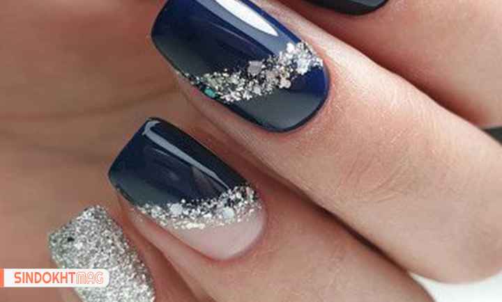 لاک مناسب رنگ پوست روشن - لاک سرمه ای