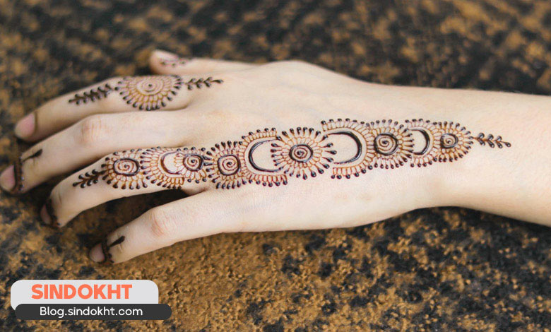 طرح حنا روی پا ساده و شیک