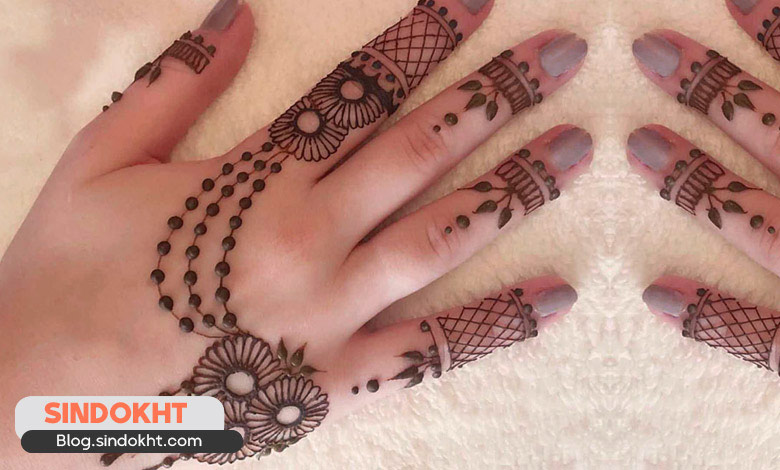 طرح حنا روی پا ساده و شیک