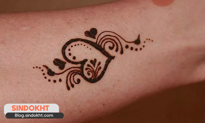 طرح حنا روی پا ساده و شیک